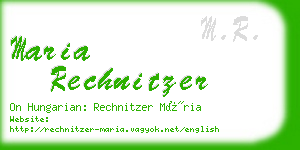 maria rechnitzer business card